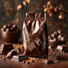 Creative Plant-based Materials Flat Bottom Resealable Mushroom Chocolate Bar Packaging