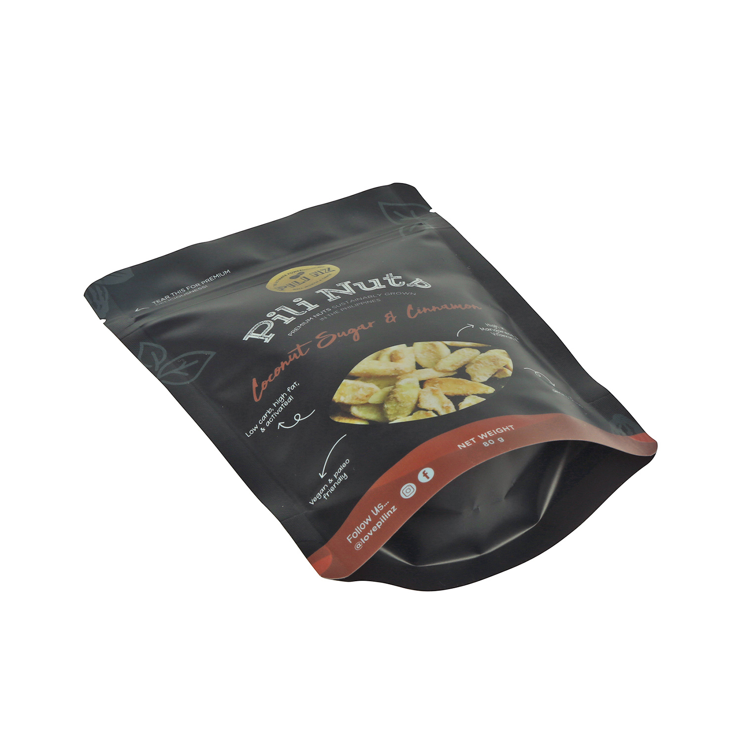Heat Sealable Organic Cashew Nut Bags with Zip Lock