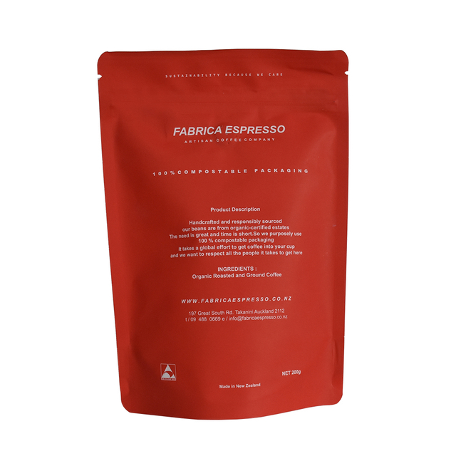 High Quality PBS Material Certified Biodegradable Compost Bags for Roasted Coffee And Tea Leaves