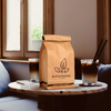 Low Carbon Footprint Kraft Paper PLA Tin Tie Coffee Bag