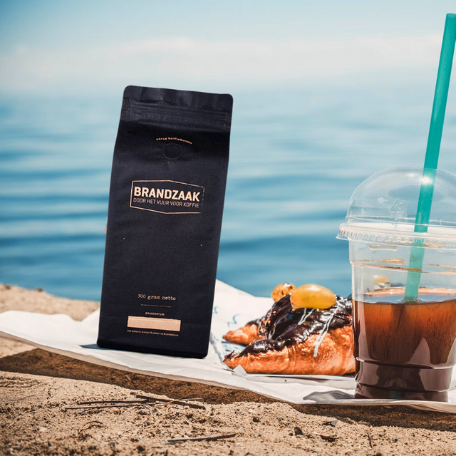 Custom Biodegradable Side Gusset Coffee Bag with Pocket Zipper