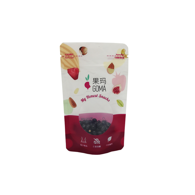 Recyclable Standing Up Pouches Organic Supersnacks Bags with Window