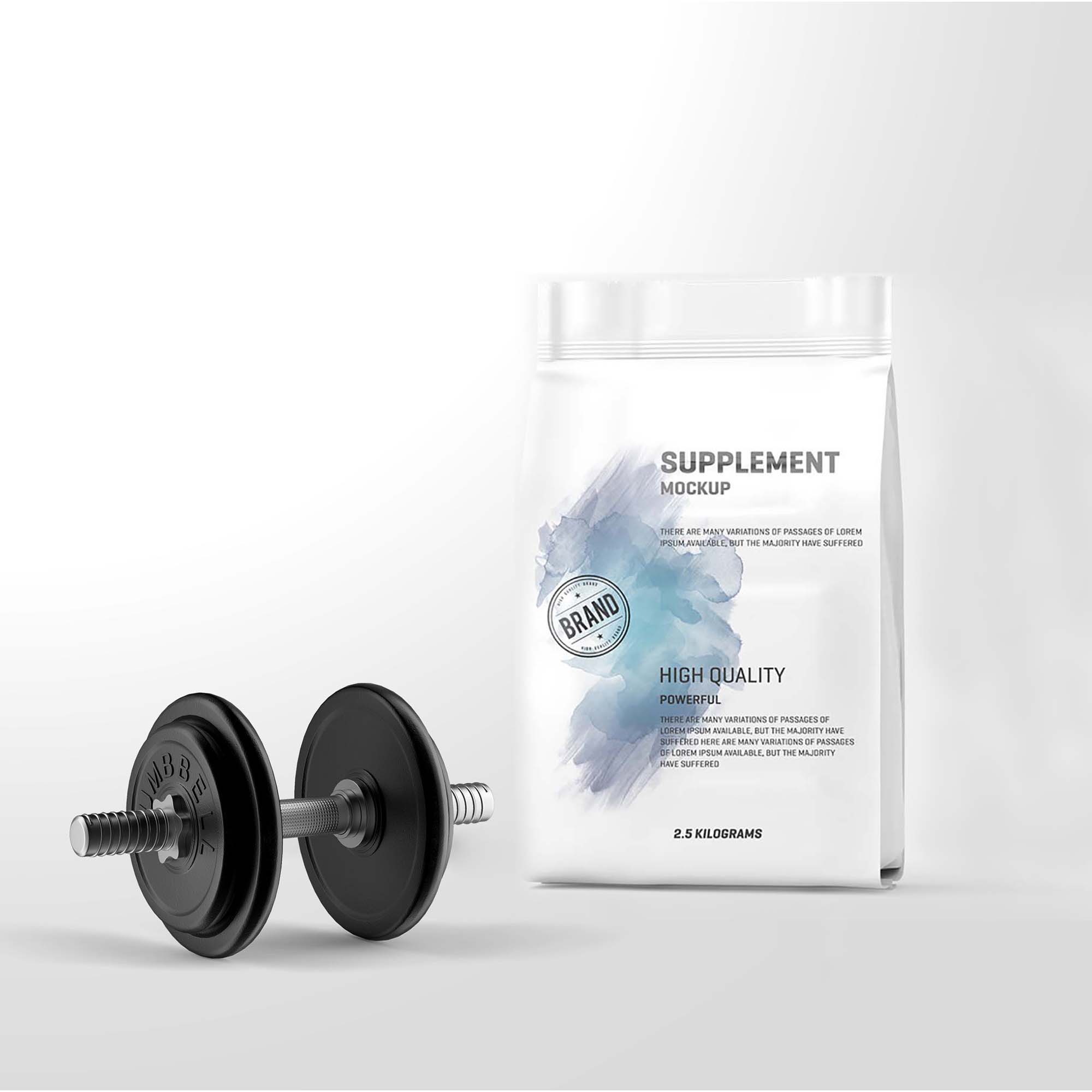 Eco-friendly Custom Printed Quad Seal Bottom Resealable Protein Supplement Bags