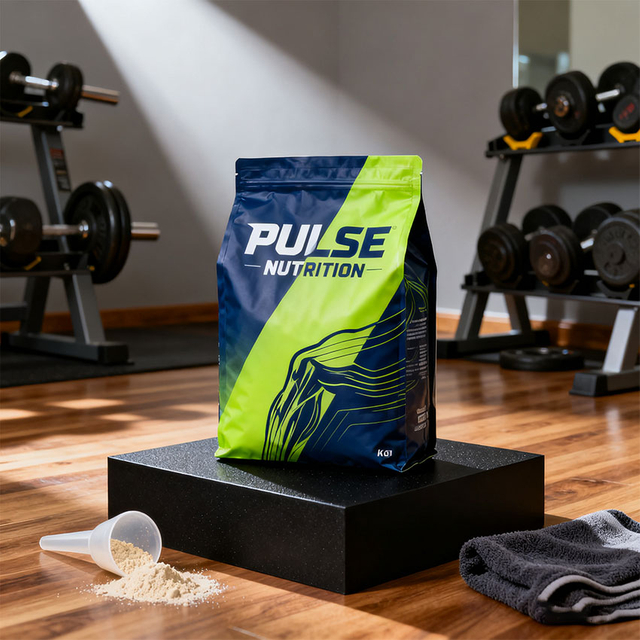 PCR Plastic Vegan Protein Powder 1kg Pouch for Adults