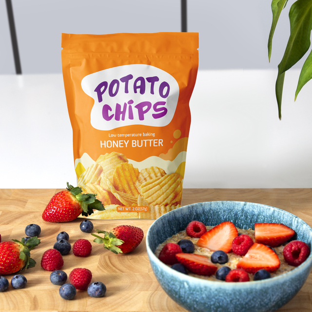 Custom Printed 7 Oz Snack Chips Bags