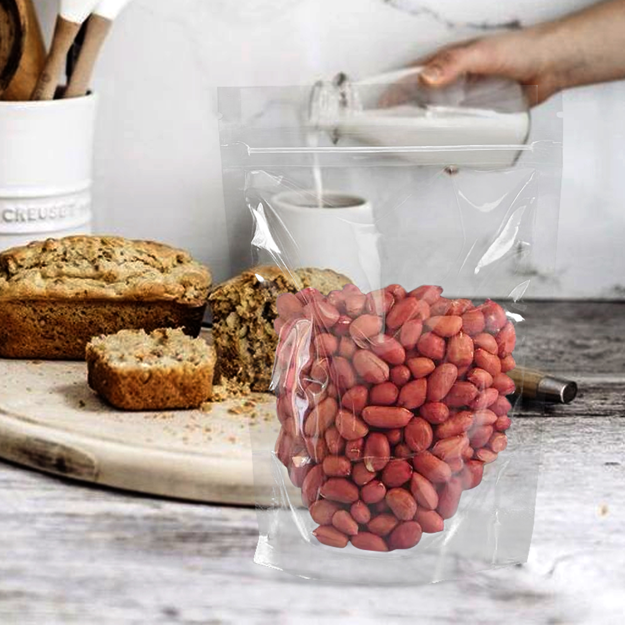 Food Grade Laminated Transparent Compostable Food Packaging Pouches ...