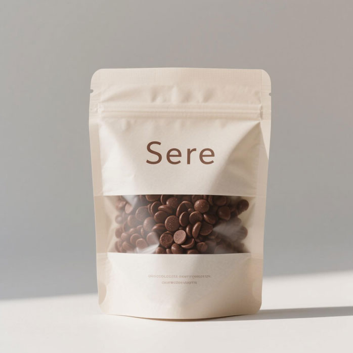 Branding Design Sustainable Plastic Chocolate Chips Packaging