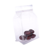 Food Grade Compostable Clear Translucent Flat Bottom Coffee Packaging Bag with Zipper