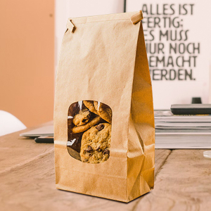 Custom Flat Bottom Cookie Bags Compostable Food Packaging Bag With Ziplock 