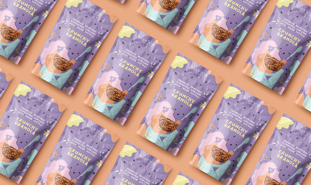 resealable sealed granola bags