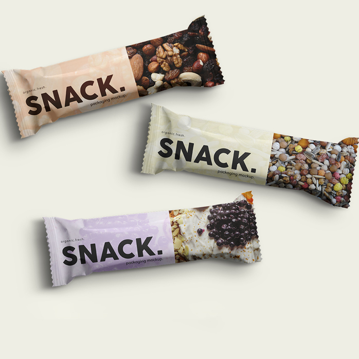 Custom Design Roll Stock Film Packaging Recycle Snack Granola Bar Wrapper