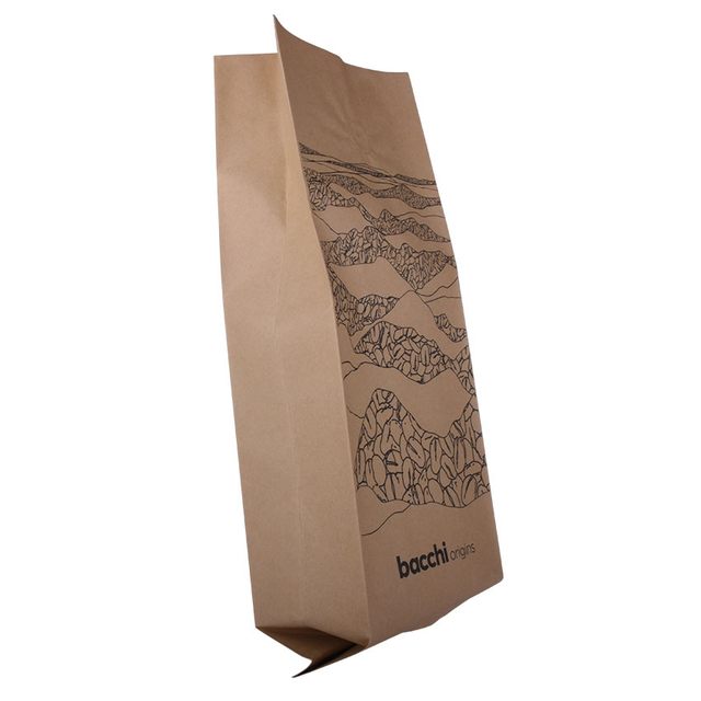 Custom Compostable Kraft Paper Side Gusset Coffee Bag