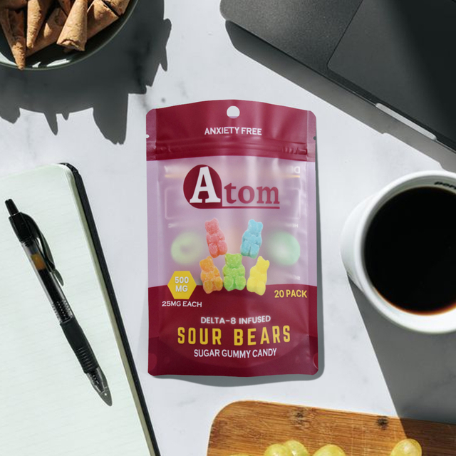 Kraft Paper Zipper Heat Seal Eco Biodegradable Candy Pouch Packaging