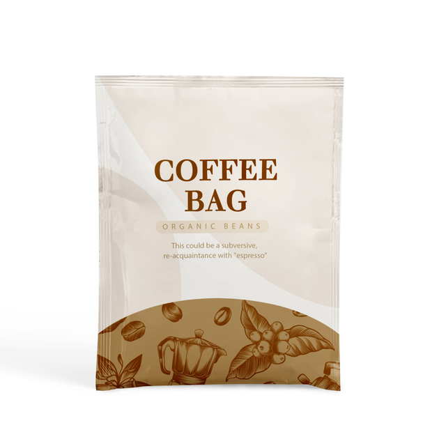 Custom Flat Pouch for Organic Coffee Tea