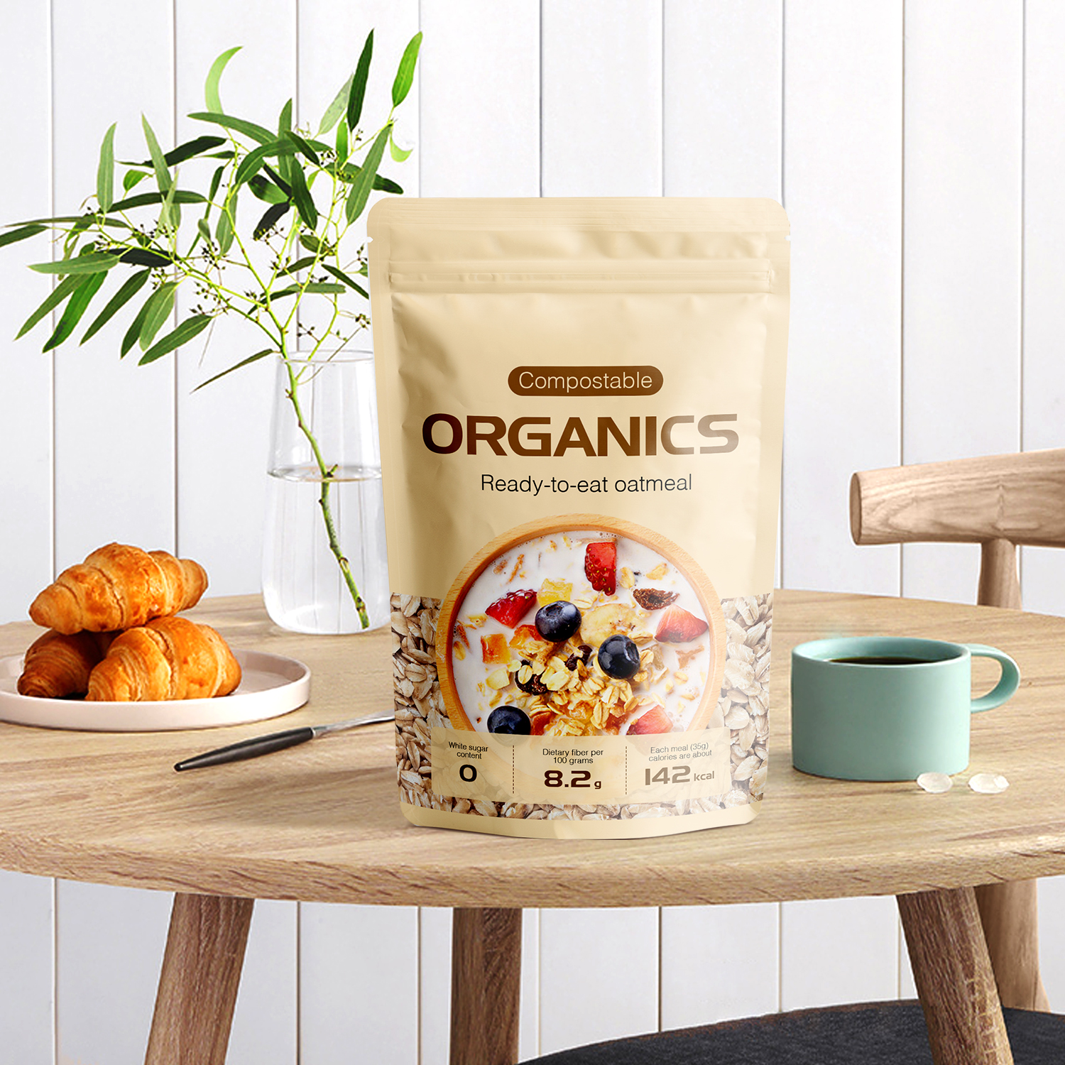 Compostable And Biodegradable Stand Up Pouches for Granola