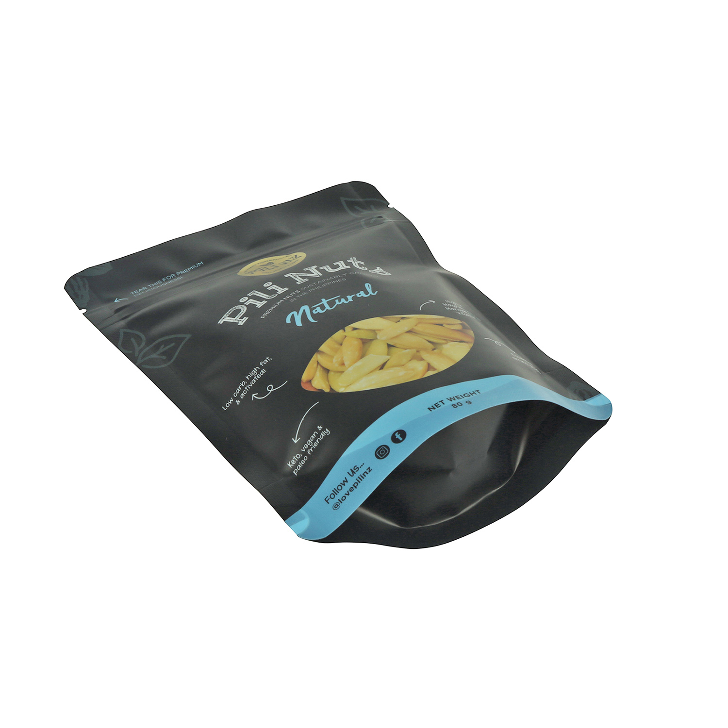Frosted Polyethylene Material Recyclable Organic Nuts Bag