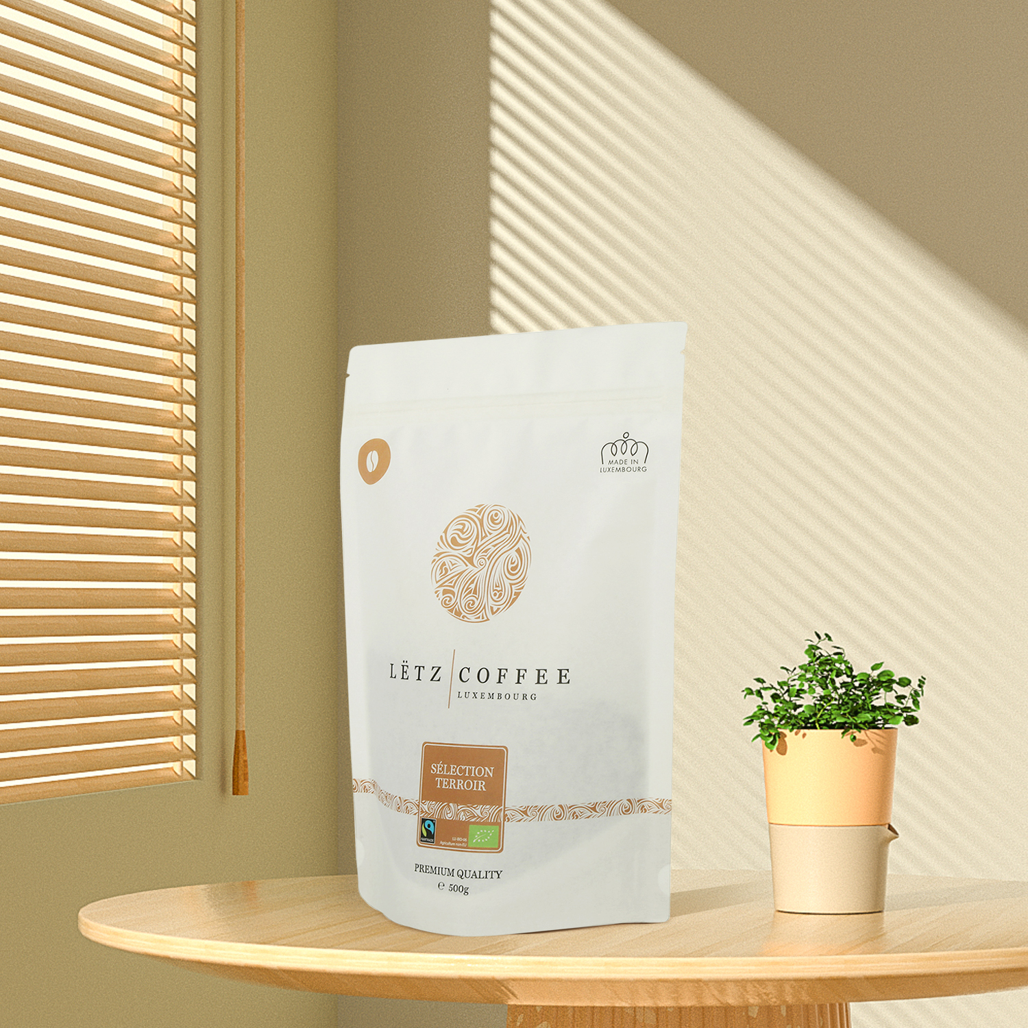 Custom Compostable Organic Roasted Coffee Packaging