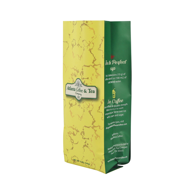 Environmentally Friendly Carbon Neutral Side Gusset Coffee Bags with One Way Degassing Valve