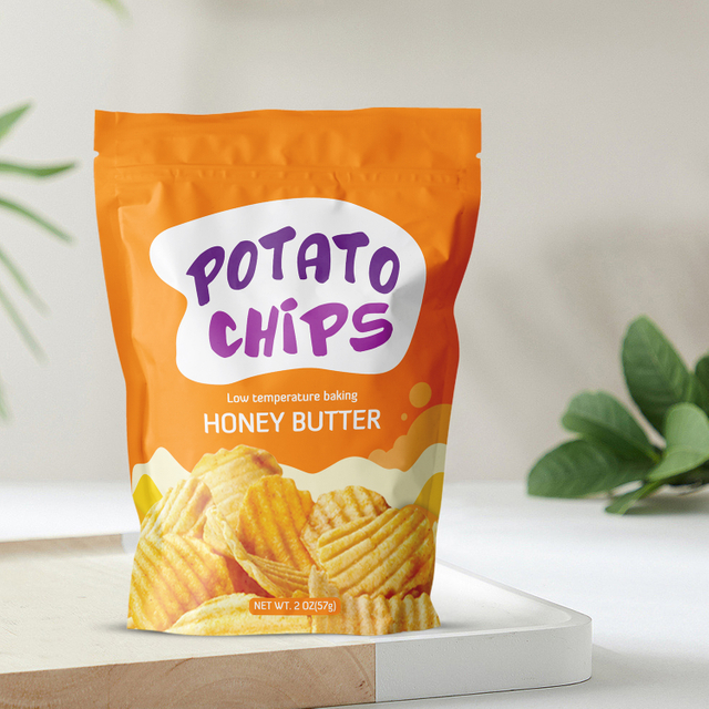Food Grade Zipper Recycle Potato Chip Bags Plastic Chip Bags Recyclable