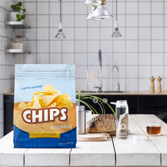 Gravure Printing 6 Oz Chip Bag Compostable Potato Chip Packaging