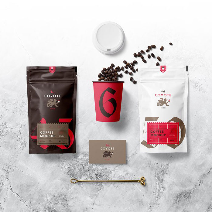 Minimalist Design Best Stand Up Coffee Packaging Pouches with Zipper And Valve