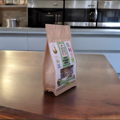 Hot Sale Ziplock Flat Bottom Paper Bag Minimalist Design Oat Packaging