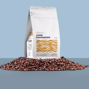 High Quality Box Bottom Coffee Bag Doy Pack White Coffee Pouch with Valve