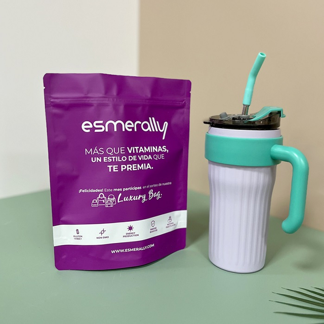 Custom Stand Up Vitamin Pouches Compostable