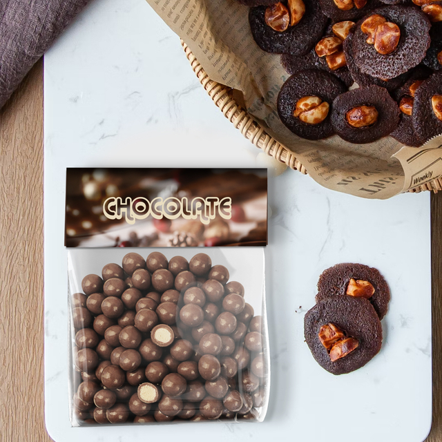 Custom Size Cellophane Bags for White Chocolates