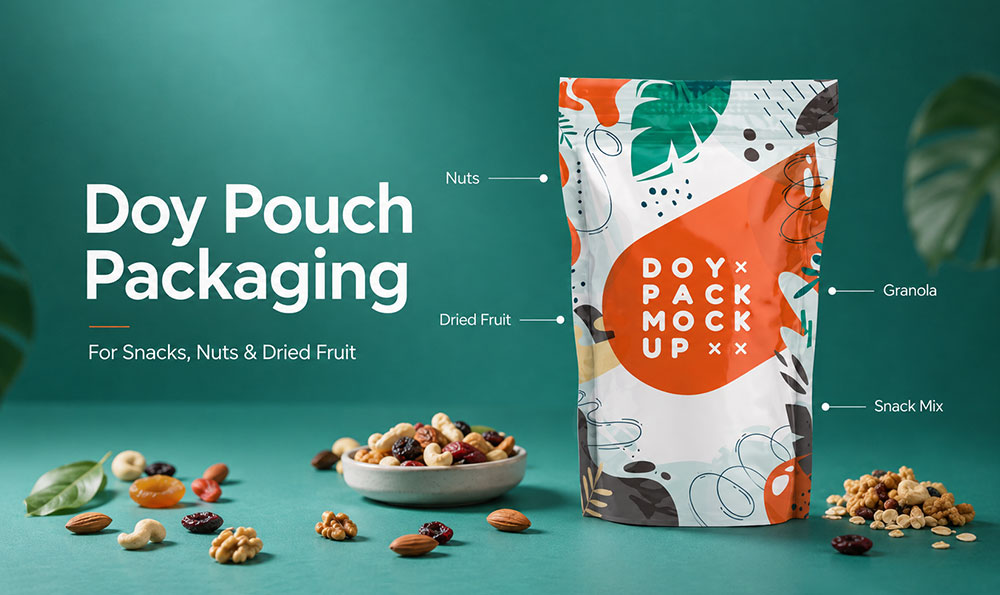 Doy Pouch Packaging for Snacks Nuts Dried Fruit