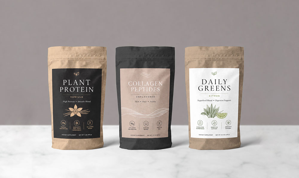 private label pouches for dietary supplements