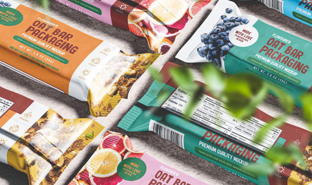 flow wrap packaging for snack bars