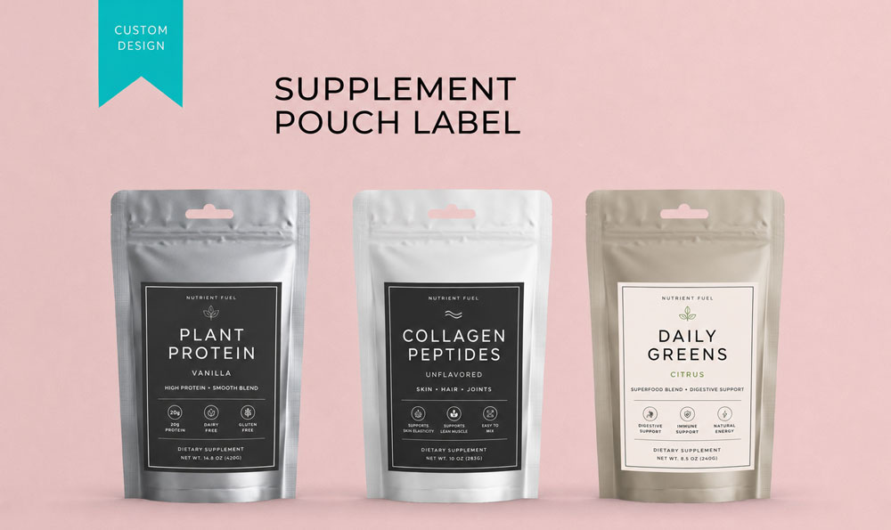Private label flexible pouches for wellness brands