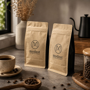 Wholesale Recycled Kraft Paper Coffee Bags with Valve