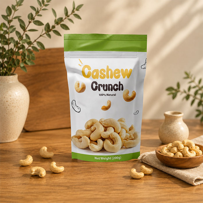 Organic Cashew Nuts Pouch Packaging