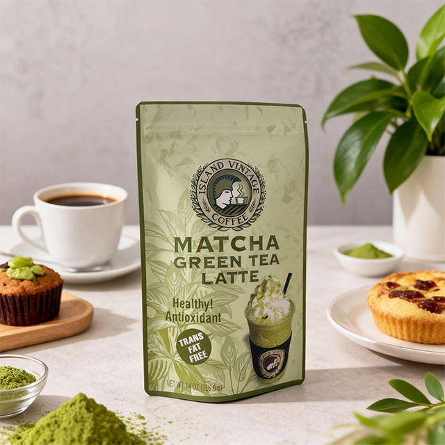500g Recyclable Resealable Matcha Latte Tea Bag