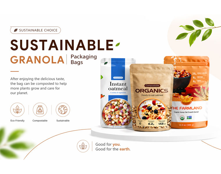 organic granola packaging bags