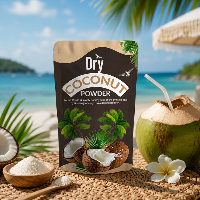 Custom Printed Resealable Pouches for Organic Coconut Powder