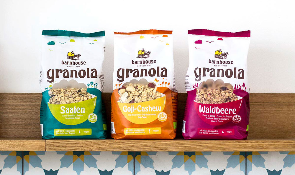 organic granola packaging