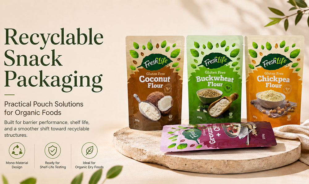 PPWR recyclable snack pouches