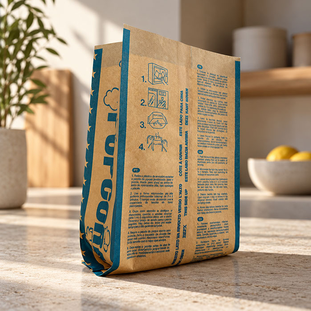 PFAS Free Customized Paper Microwave Popcorn Bag