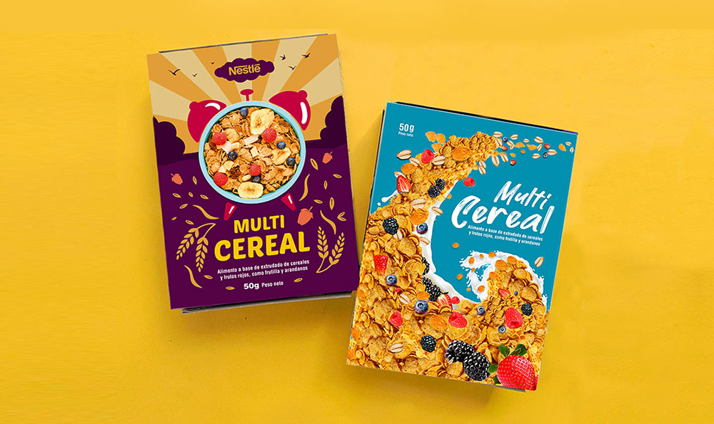 organic cereal packaging
