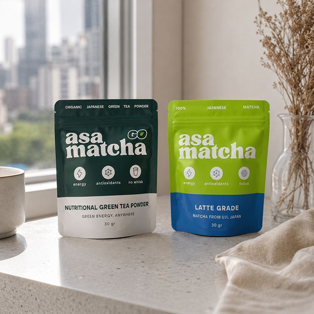 Custom Printed Matcha Powder Pouch